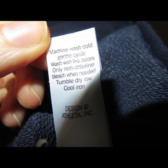 Athleta Sweatshirt Cityscape Navy Blue Double Zipper Pullover Crewneck Small - Picture 7 of 7